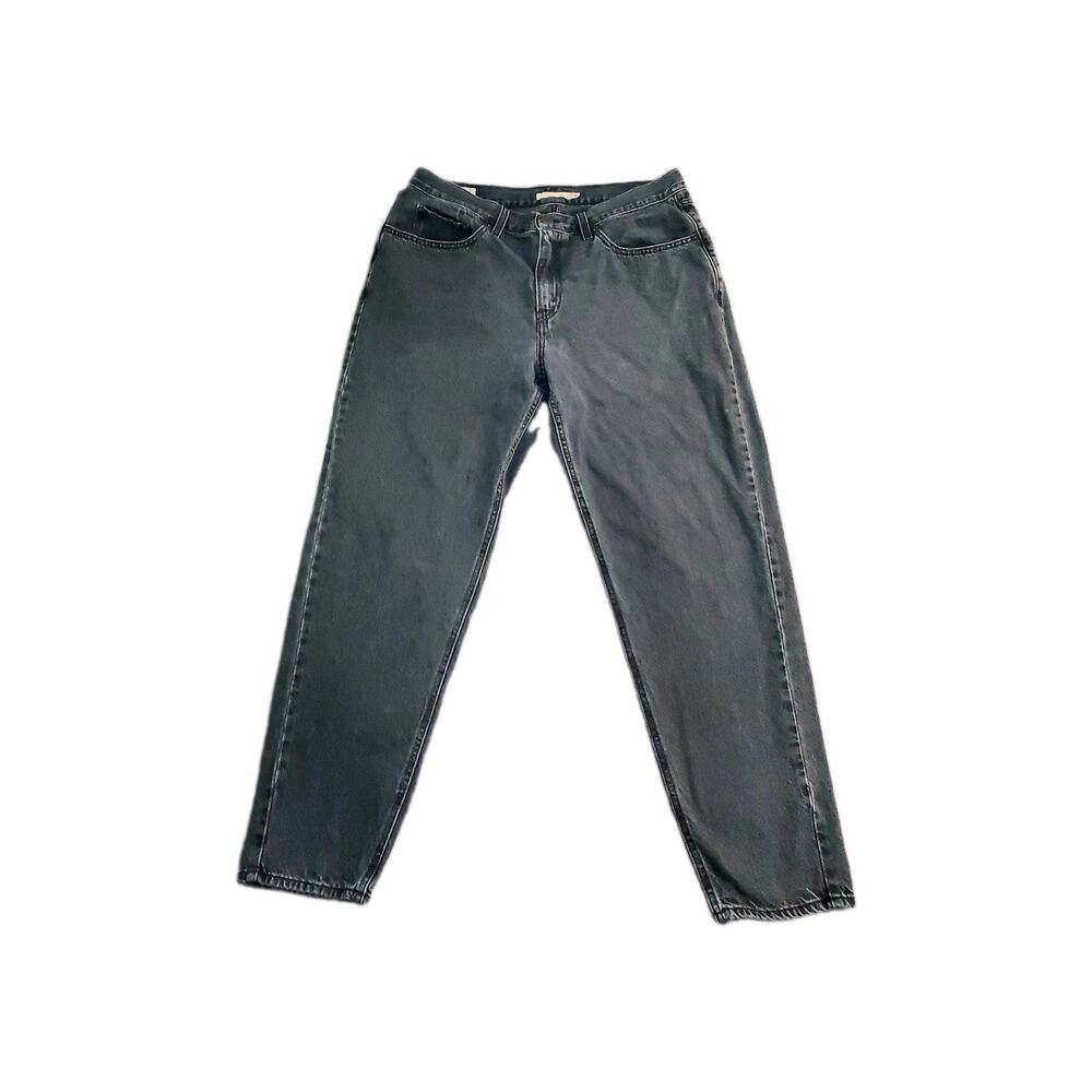 Levi's Premium 80s Mom Jeans Womens Size 14W Dark Wash High Rise Straight Leg C1
